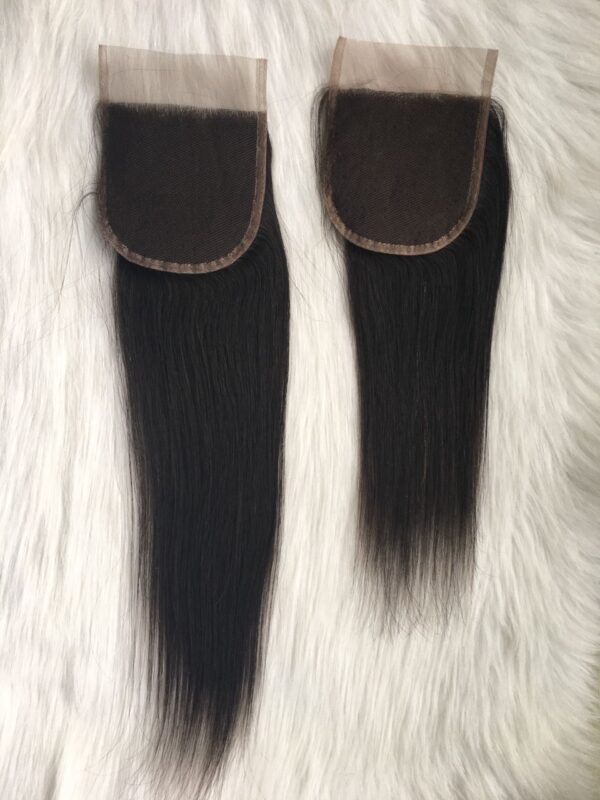 Straight 4*4 Silk base Closure